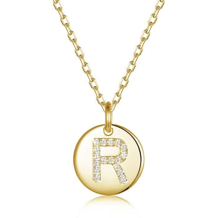 R Zircon Necklac SNS01003