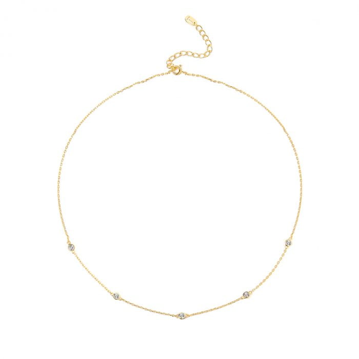 Simple Zircon Necklace SNS01086