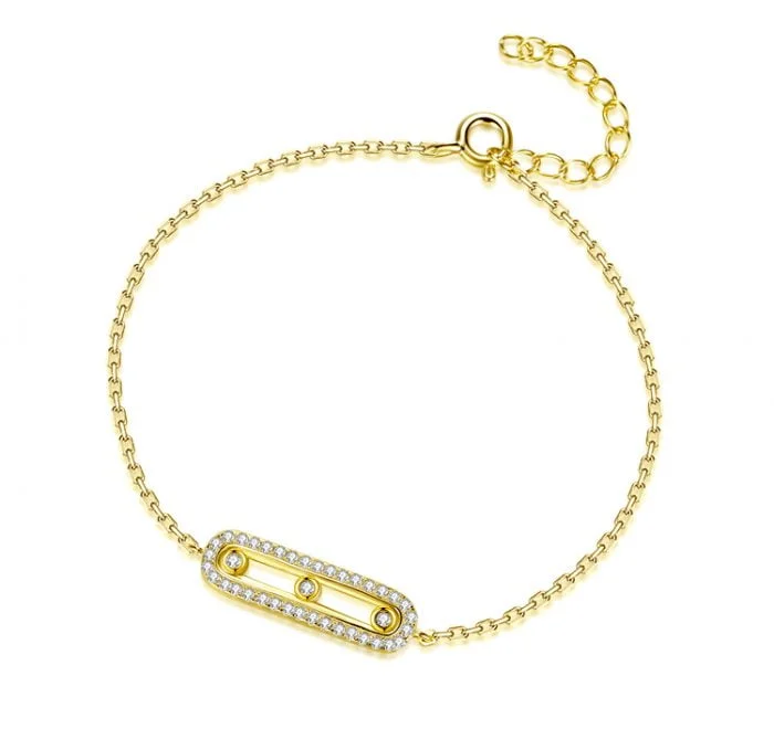 Platinum Oval bracelet SBS01092