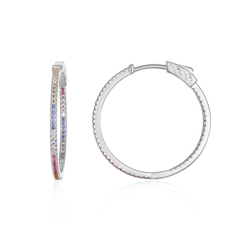 Silver Rainbow Earrings sunrisejewel