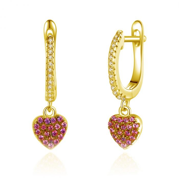Heart-shaped earrings SES01158