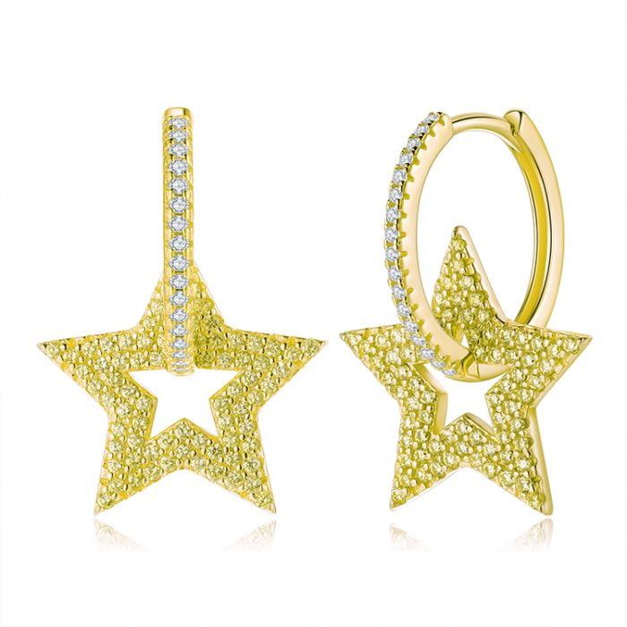 Removable pentagram earrings SES01204