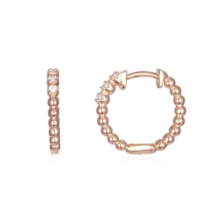 ball chain earringsRose gold sunrisejewel