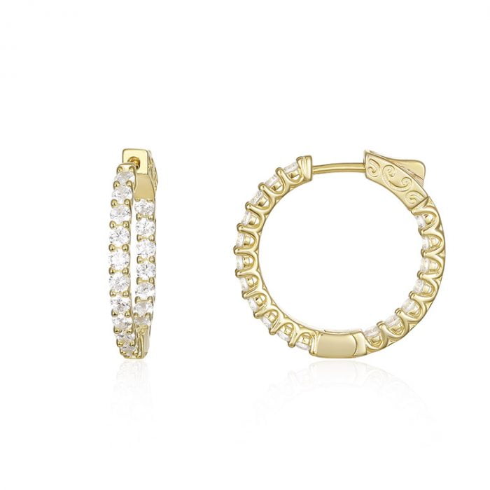 push button hoop earrings SES01247