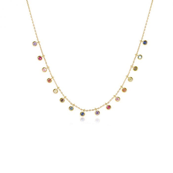 Polka dot zircon necklace SNS01328