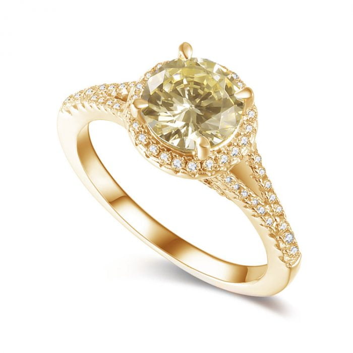 Round Single Circle Zircon Ring SRS01501