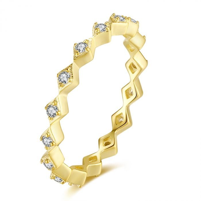 Prismatic chain zircon ring SRS01392