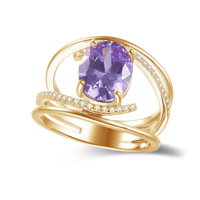 Purple zirconium multi ring SRS01532