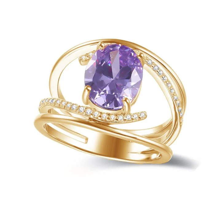 Purple zirconium multi ring SRS01532